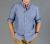 1713HL Chambray Dobby Long Sleeve Casual Slim Fit Shirt