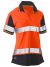 Women's Taped Two Tone Hi Vis V-Neck Short Sleeve Polo