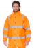 Hi-Vis 2 Tone Waterproof X-Back Rail Taped Rain Jacket