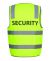 JB's HV (D+N) SAFETY VEST PRINT SECURITY LIME 