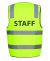 JB's HV (D+N) SAFETY VEST PRINT STAFF LIME 