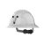 EVO 6100 Full Brim Unvented Hard Hat with Miners Cap Attachment White