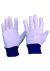 Cotton Drill Blue Knit Wrist Gloves