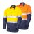 Lightweight Vented L/S Closed Front Hi-Vis Drill Shirt with Reflective Tape