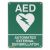 AED FLAT SIGN 300x225