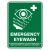 Emergency Eyewash Sign 600mm x 450mm Poly