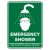 Emergency Shower Sign 600mm x 450mm Poly