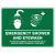 EMERGENCY SHOWER & EYE WASH SIGN 300 X 225 METAL