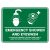 Emergency Shower & Eyewash Sign 450mm x 300mm Metal