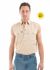 Mens Half Plkt Light Cotton S Less Shirt