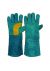 Pyromate South Paw Left Hand Pair -Green Gold Kevlar Glove Green