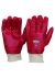 27cm Red PVC / Knit Wrist Gloves Large