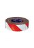 Self Adhesive Reflective Hazard Tape Red White. 50m x 50mm