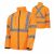 Orange Softshell Full Zip Jacket with Reflective Tape