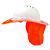 V6 Hard Hat Plastic Brim Fluro Orange