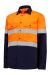 Hard Yakka Hi Vis L/Slv Two Tone Cotton Drill Shirt W/Tape Y04610