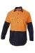 Hard Yakka Foundations Hi-Visibility Two Tone Closed Front Long Sleeve Cotton Drill Shirt With Gusset Y07984