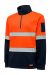 Hard Yakka Hi Vis 2Tone 1/4 Zip Brushed Fleece Jumper With Tape Y19270