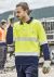 Mens Hi Vis Spliced Polo - Long Sleeve Hoop Taped