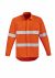 Mens Orange Flame HRC 2 Hoop Taped Open Front Spliced Shirt