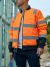 Taped Two Tone Hi Vis Bomber Jacket with Padded Lining