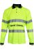 Traffic Control Long Sleeve Poly Cotton Taped Polo Shirt - Yellow 