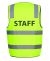 JB's HV (D+N) SAFETY VEST PRINT STAFF LIME 