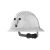 EVO 6100 Full Brim Unvented Hard Hat with Miners Cap Attachment White