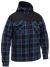 Contrast Check Zip Front Hoodie