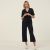 Georgette Short Sleeve Jumpsuit 
