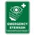 Emergency Eyewash Sign 450mm x 300mm Metal