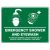 EMERGENCY SHOWER & EYE WASH SIGN 300 X 225 METAL