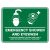 Emergency Shower & Eyewash Sign 600mm x 450mm Poly