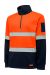 Hard Yakka Hi Vis 2Tone 1/4 Zip Brushed Fleece Jumper With Tape Y19270